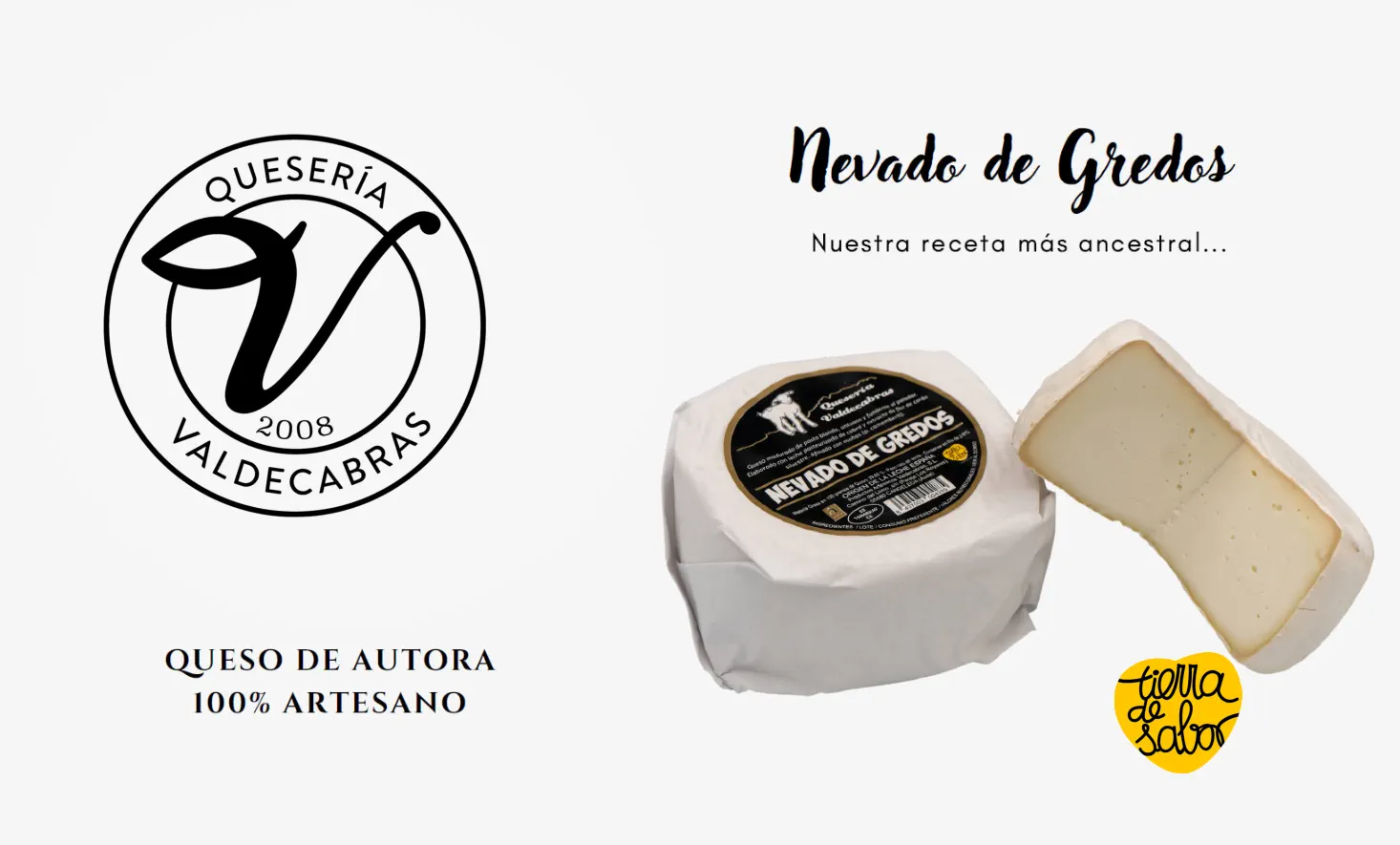 Nevado de Gredos, queso de cabra madurado de pasta blanda de Quesería Valdecabras