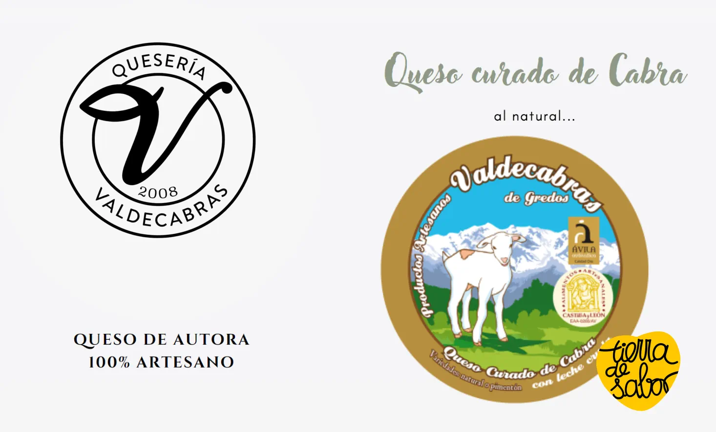 Queso curado de Cabra artesano de Quesería Valdecabras